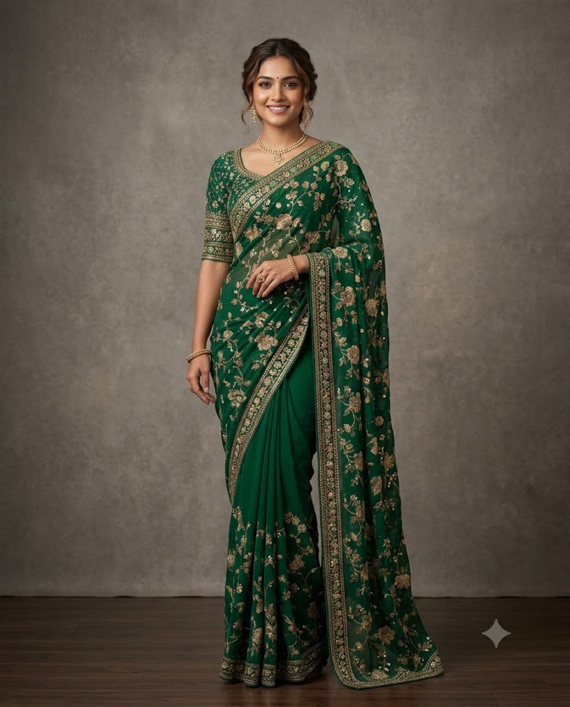 Imperial Grace Georgette Saree