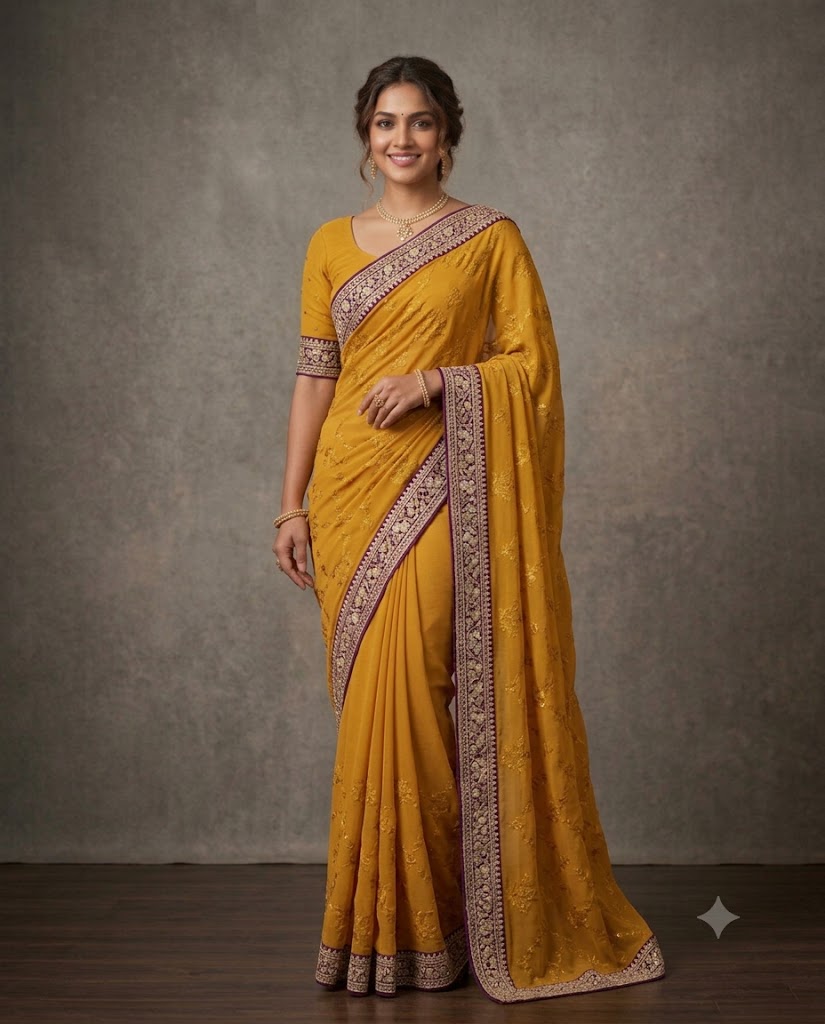 Regal Charm Georgette Saree
